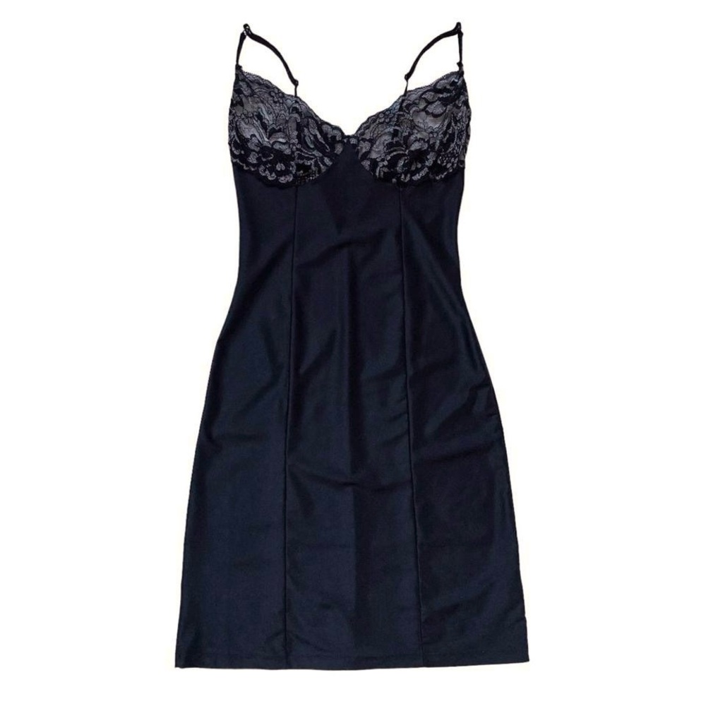 VTG 90s Lingerie Bodycon Dress 💋 - Picture 1 of 9
